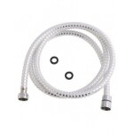 Flexible de douche pvc blanc / argent� 1, 50 m