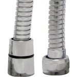 Flexible laiton chrom� double agrafage longueur 1, 50 m disflex