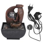 Fontaine de bureau, dcoration d'eau qui coule, ornement avec lumire led, dcoration pour la maison, ...