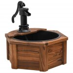 Fontaine a eau avec pompe 57x57x53 cm bois de sapin massif vidaxl vidaxl