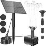 Fontaine a eau solaire avec panneau, kit de pompe d'�tang pour aquarium d�cor de jardin