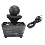 Fontaine d'eau de table usb 3v, boule d'intrieur, cascade, pour maison, bureau, table dcorative