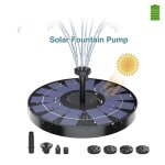 Fontaine flottante solaire, d�coration de jardin, fontaine a eau pour piscine, etang, panneau solaire, ...