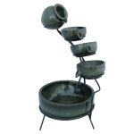Fontaine de jardin alimentée energie solaire ornement de jardin extérieur décor patio résine vert sphère ... Fontaine de jardin alimentée energie solaire ornement de jardin extérieur décor patio résine vert sphère ...