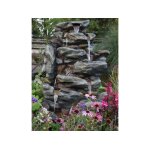 Fontaine de jardin bonorva bloc de rochers avec cascade et eclairage led - ubbink Fontaine de jardin bonorva bloc de rochers avec cascade et eclairage led - ubbink