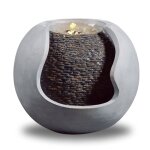Fontaine moderne style epuré grande taille en résine grise - h37 Fontaine moderne style epuré grande taille en résine grise - h37