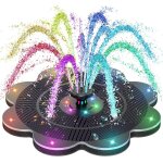 Fontaine solaire 14 led colorée, 2025 3. 5w led extérieur flottante pompe bassin solaire, 2000mah batterie ... Fontaine solaire 14 led colorée, 2025 3. 5w led extérieur flottante pompe bassin solaire, 2000mah batterie ...