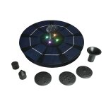 Fontaine solaire colore 5v 3w, piscine, etang, panneau solaire, fontaine flottante, dcoration de jardin, ...