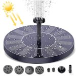 Fontaine solaire extérieur 1. 4w, pompe bassin solaire avec batterie et 6 buses, pour bain d'oiseaux ... Fontaine solaire extérieur 1. 4w, pompe bassin solaire avec batterie et 6 buses, pour bain d'oiseaux ...