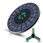 Fontaine solaire flottante 6v / 3w, lumires led colores, panneau tanche ip67, 62, pompe  eau, dcoration ...