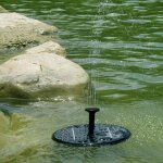 Fontaine solaire flottante de paysage, pompe a eau jt - 160 - f cc pour dcoration de jardin