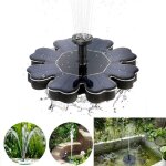 Fontaine solaire en forme de p�tale, kit de pompe a eau flottante et submersible, pour jardin et ext�rieur ...