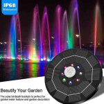 Fontaine solaire de jardin, cascade, bain d'oiseaux en plein air, panneau solaire flottant, fontaine ...