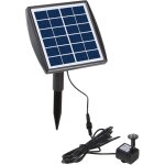 Fontaine solaire, pompe  eau solaire avec panneau solaire, 200 l / h 6 v / 2 w 4 buses rglables pour ...