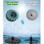 Fontaine solaire pompe, solaire flottant extrieur fontaine 3. 5w pompe bassin solaire avec 8 buses pour ...