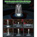 Fontaine solaire pompe, solaire flottant extérieur fontaine 3. 5w pompe bassin solaire avec 8 buses pour ... Fontaine solaire pompe, solaire flottant extérieur fontaine 3. 5w pompe bassin solaire avec 8 buses pour ...