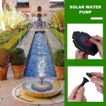 Fontaine solaire a pompe polygone pour jardin, panneau dcoratif pour pelouse, etang, patio, o8g4