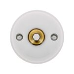 Fontini - interrupteur bouton poussoir arrondi garby blanc 10a 64, 5 mm - blanc