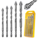 Foret carbure de tungstene, lot de 6 foret diamant en carbure de tungstène pour carreaux de céramique, ... Foret carbure de tungstene, lot de 6 foret diamant en carbure de tungstène pour carreaux de céramique, ...