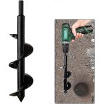 Foret de jardin, tige hexagonale en acier inoxydable, tarière thermique, creuser des trous profonds et ... Foret de jardin, tige hexagonale en acier inoxydable, tarière thermique, creuser des trous profonds et ...