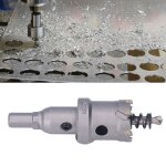 Foret de scie cloche en carbure tct, kit de coupe de trous  dents en mtal pais avec cl hexagonale, ...