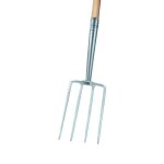 Fourche  bcher inox 4 dents manche forme t 85 cm
