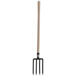 Fourche  bcher 4 dents manche pomme noire
