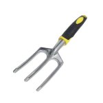 Fourche de jardinage en acier inoxydable - rteau  main durable pour pots de fleurs et de lgumes, prise ...