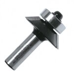 Fraise carbure 2 coupe chanfrein guide � billes - queue 6mm - angle 45 leman