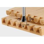 Fraise  queue d'aronde hw avec queue de 8mm hw s8 d14, 3 / 13, 5 / 15 festool 490992