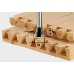 Fraise  queues d'aronde hw s8 d20 / nl26 / 10 vs600 festool 491165
