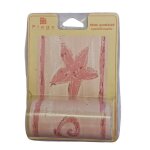Frise adhésive repositionnable rose orangé 5 m x 10 cm effet peinture et motifs étoiles et poissons Frise adhésive repositionnable rose orangé 5 m x 10 cm effet peinture et motifs étoiles et poissons