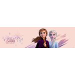 Frise auto - adhsive disney - la reine des neiges 2 - modle anna et elsa fond rose - 5 m x 14 cm