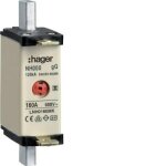 Fusible hager lnh0160mk nh00 gg 500v 160a avec poign�e isol�e