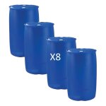 F�t plastique neuf 220l � bondes homologu� un - lot de 8