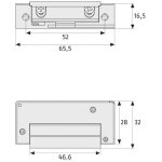 Gche lectrique  contact stationnaire - pnne rglable - et75 abus