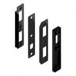 G�che et t�ti�re inox - pour serrure de portillon en retrait - noir tirard