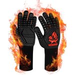 Gants de barbecue, gants anti chaleur jusqu'à 800c, antidérapants silicone ignifuge gant cuisine avec ... Gants de barbecue, gants anti chaleur jusqu'à 800c, antidérapants silicone ignifuge gant cuisine avec ...