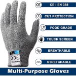 Gant r�sistant aux coupures, gants de cuisine, gants de protection de niveau de s�curit� de boucher 5, ...