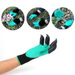 Gants de jardinage avec griffes en caoutchouc et polyester * mati�re gants : caoutchouc + polyester * ...