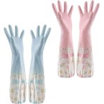 Gants de nettoyage en caoutchouc - 2 paires gants de vaisselle, gants ménage, gants de ménage à manches ... Gants de nettoyage en caoutchouc - 2 paires gants de vaisselle, gants ménage, gants de ménage à manches ...