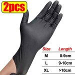 Gants en nitrile extra epais 8mil, gants jetables robustes pour mcanicien, maison, jardin, avec poigne ...