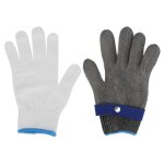 Gants de travail ambidextres et hautes performances, en acier inoxydable, rsistants aux coupures, taille ...