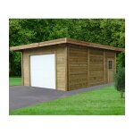 Carport superia toit plat 22, 20 m 706x506x253cm avec porte sectionnelle motorise Carport superia toit plat 22, 20 m 706x506x253cm avec porte sectionnelle motorise