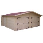 Garage double en madriers massifs 42mm - 35, 00 m Garage double en madriers massifs 42mm - 35, 00 m