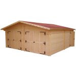 Garage double en madriers massifs 60mm - 35, 00 m Garage double en madriers massifs 60mm - 35, 00 m