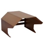 Garage pour tondeuse hwc - l43, toit abri pour tondeuse, m�tal 40x59x69cm brun