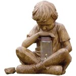 Gar�on statue jardin ornement vintage sculpture artistique r�sine artisanat d�coration pour cour ext�rieure ...