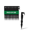 Gardenix 100 pcs aquapeg ancrage pour tuyau d'arrosage, piquet de fixation au sol pour tuyau d'arrosage ...