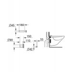 Garniture de raccordement pour bti - support rapid sl grohe